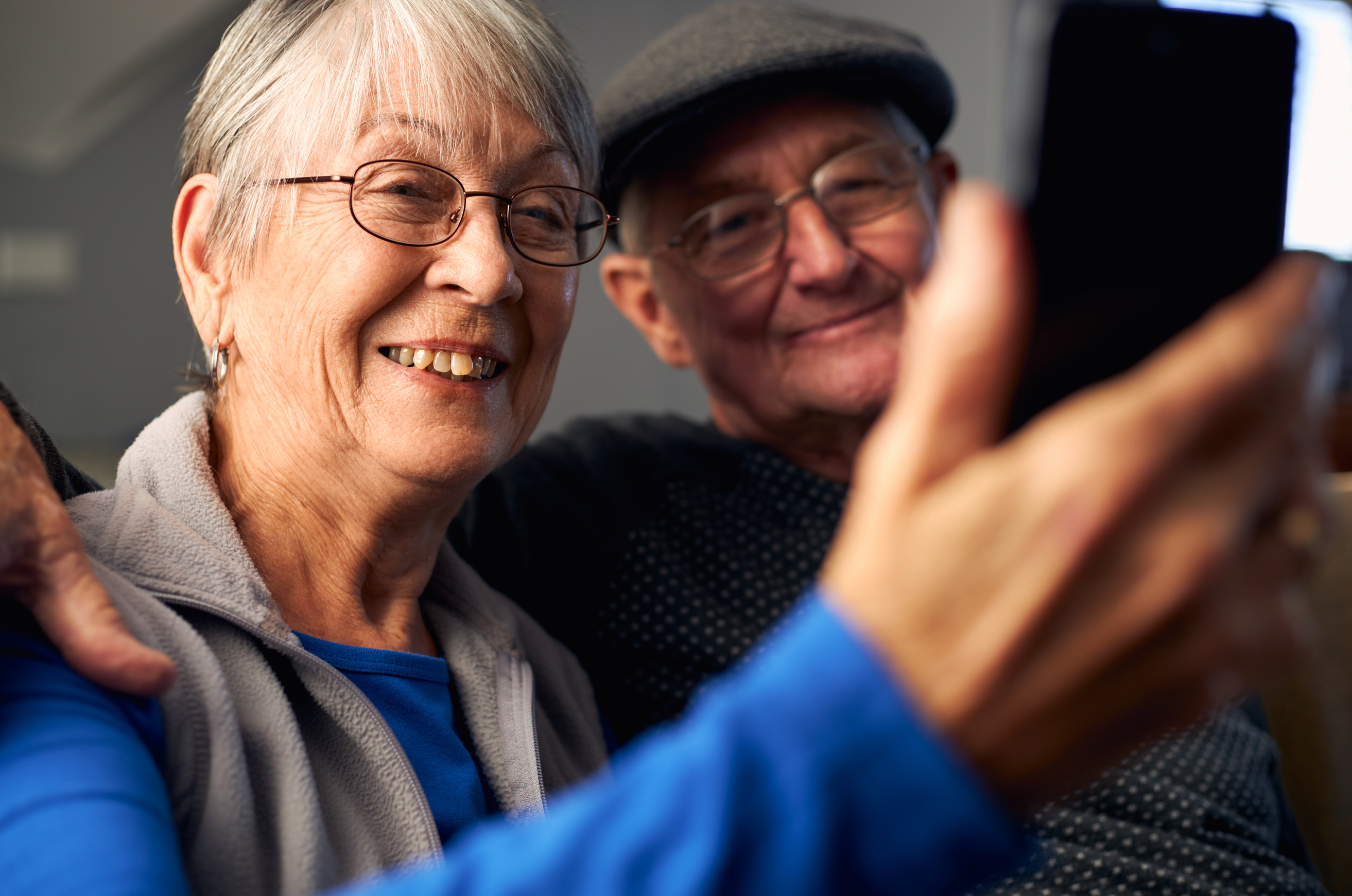 Senior Couple at Home on Video Call 